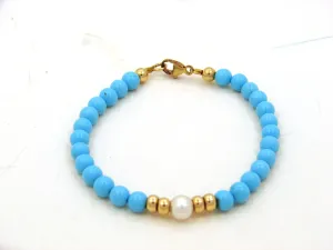 14KT Baby princess gold roundels bracelet