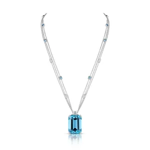 33.33 Carat Aquamarine Necklace