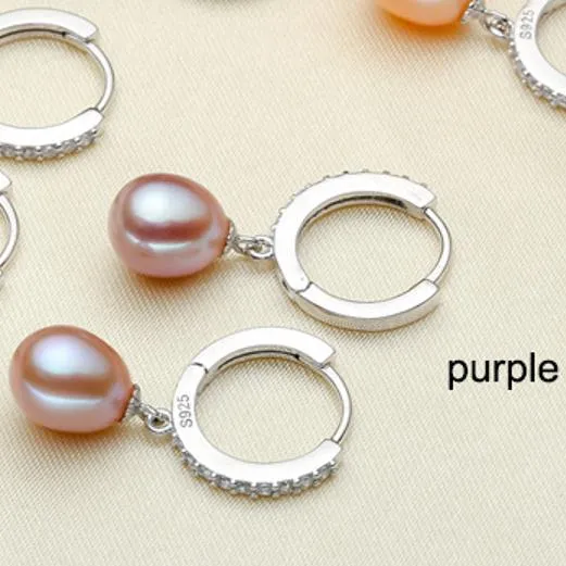 925 Sterling Silver Earrings freshwater Pearl Earrings
