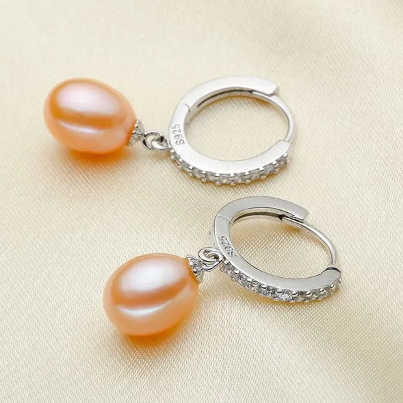 925 Sterling Silver Earrings freshwater Pearl Earrings