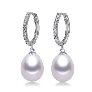 925 Sterling Silver Earrings freshwater Pearl Earrings