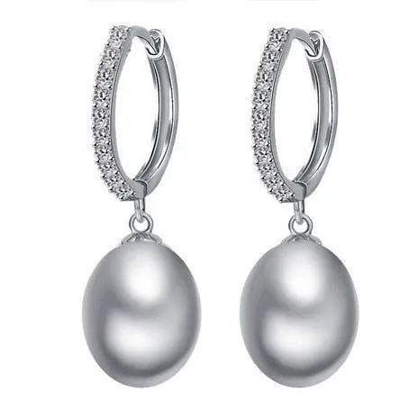 925 Sterling Silver Earrings freshwater Pearl Earrings