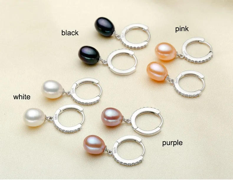 925 Sterling Silver Earrings freshwater Pearl Earrings