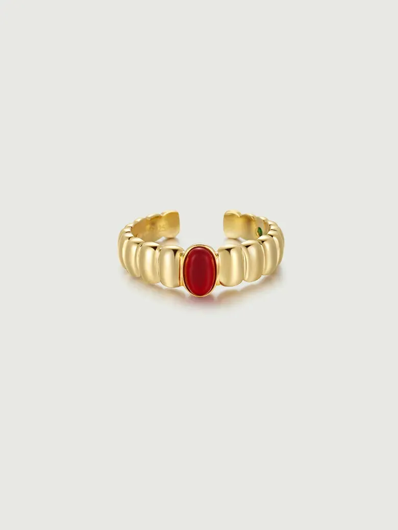 Bold Red Coral Ring
