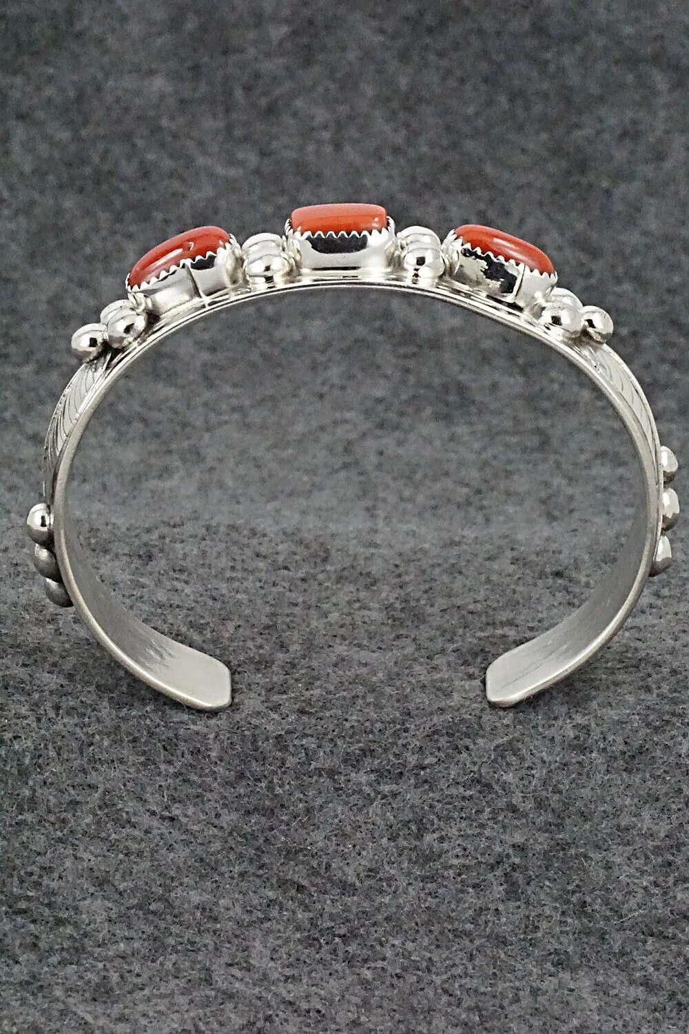 Coral & Sterling Silver Bracelet - Wilbur Myers