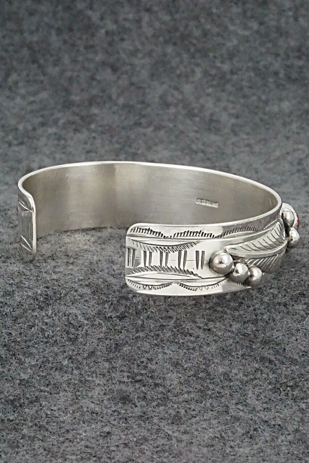 Coral & Sterling Silver Bracelet - Wilbur Myers