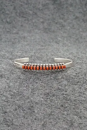 Coral & Sterling Silver Child Size Bracelet - Irma Unkestine