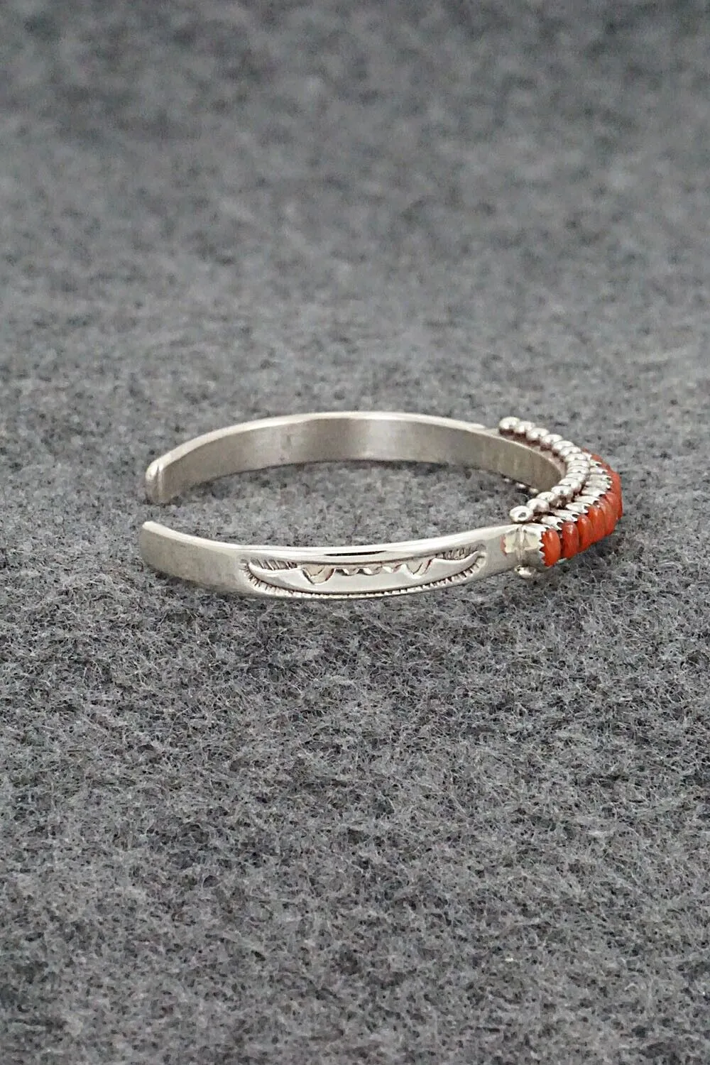 Coral & Sterling Silver Child Size Bracelet - Irma Unkestine