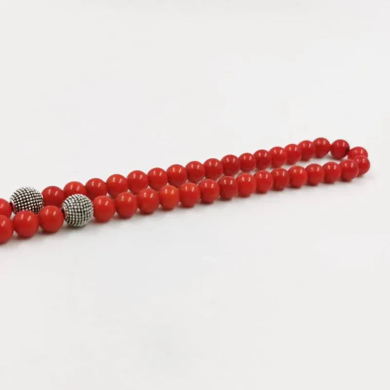 Eid gift 99 Natural Red coral Tasbih  Everything is new Fashion Women's Bracelets