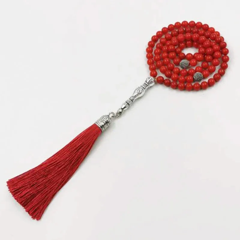 Eid gift 99 Natural Red coral Tasbih  Everything is new Fashion Women's Bracelets