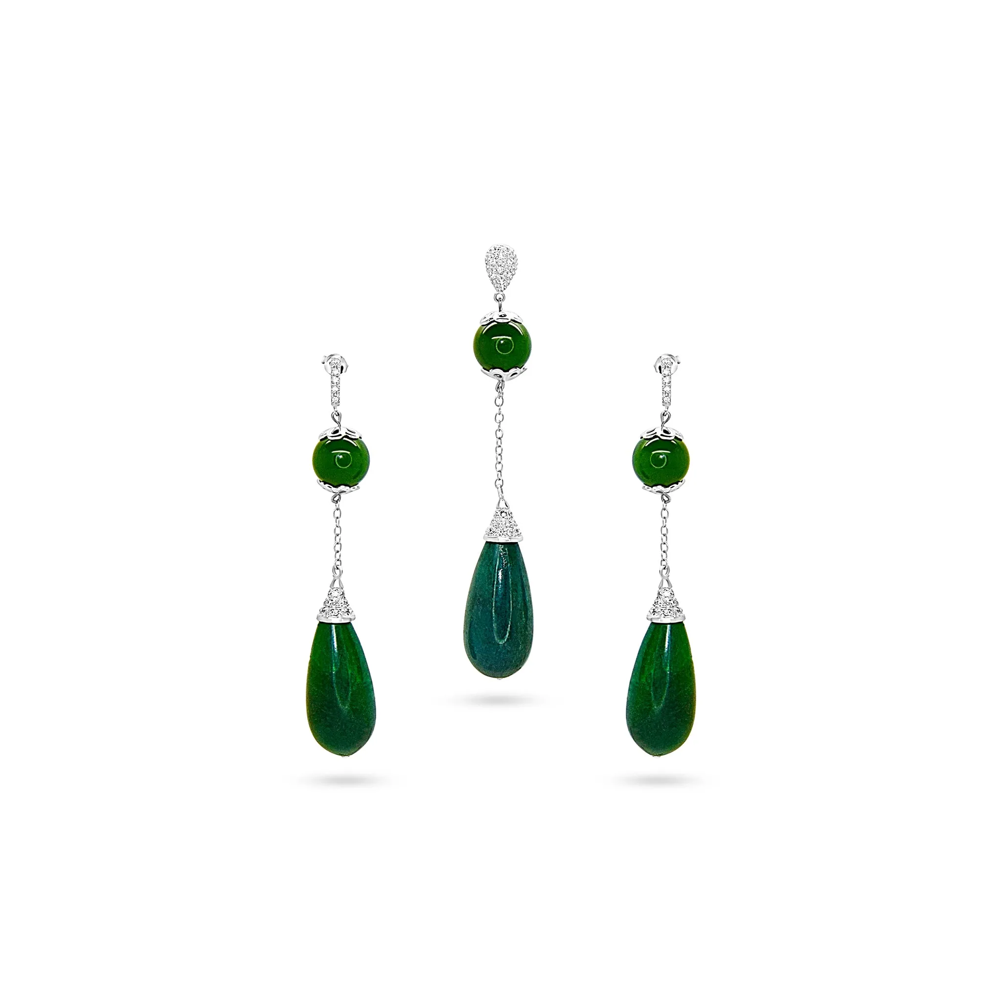 Emerald Elegance Drop Earrings