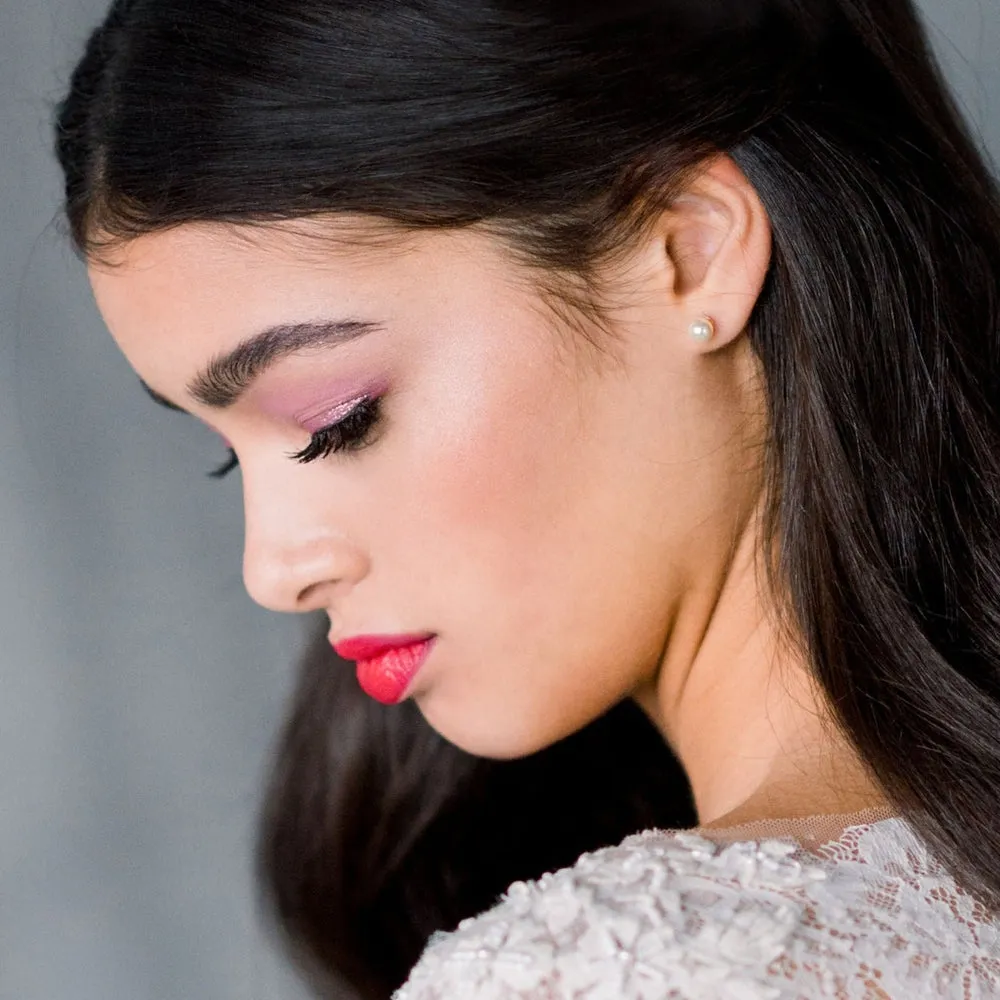 GENEVIE Pearl Stud Bridal Earrings