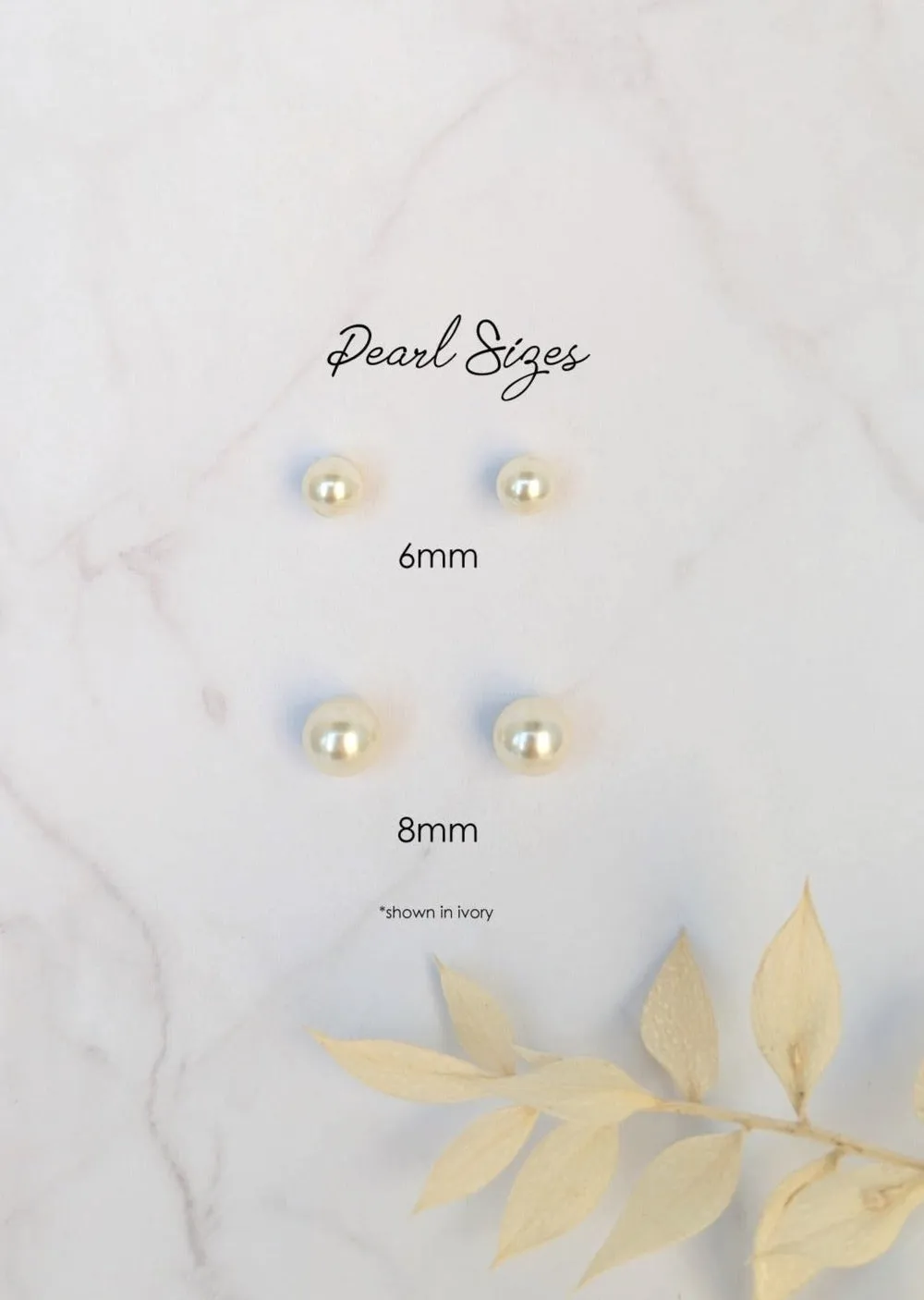 GENEVIE Pearl Stud Bridal Earrings