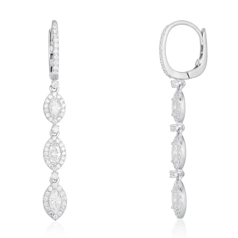 Graceful Cascade Diamond Earrings