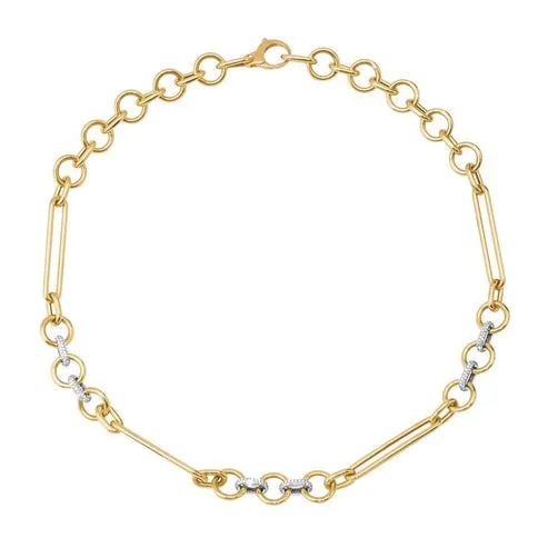 Graceful Clip Diamond Link Necklace