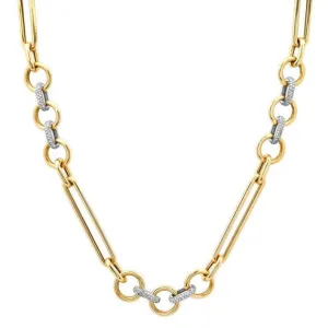 Graceful Clip Diamond Link Necklace