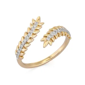 Graceful Flow Open Wrap Diamond Ring