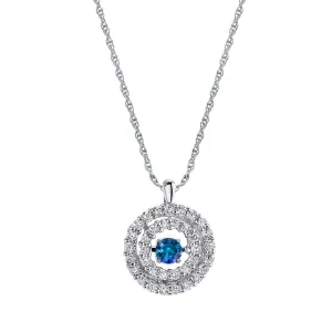 Graceful Moonlight - 14K White Gold Natural Alexandrite Pendant