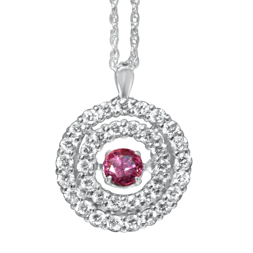 Graceful Moonlight - 14K White Gold Natural Alexandrite Pendant