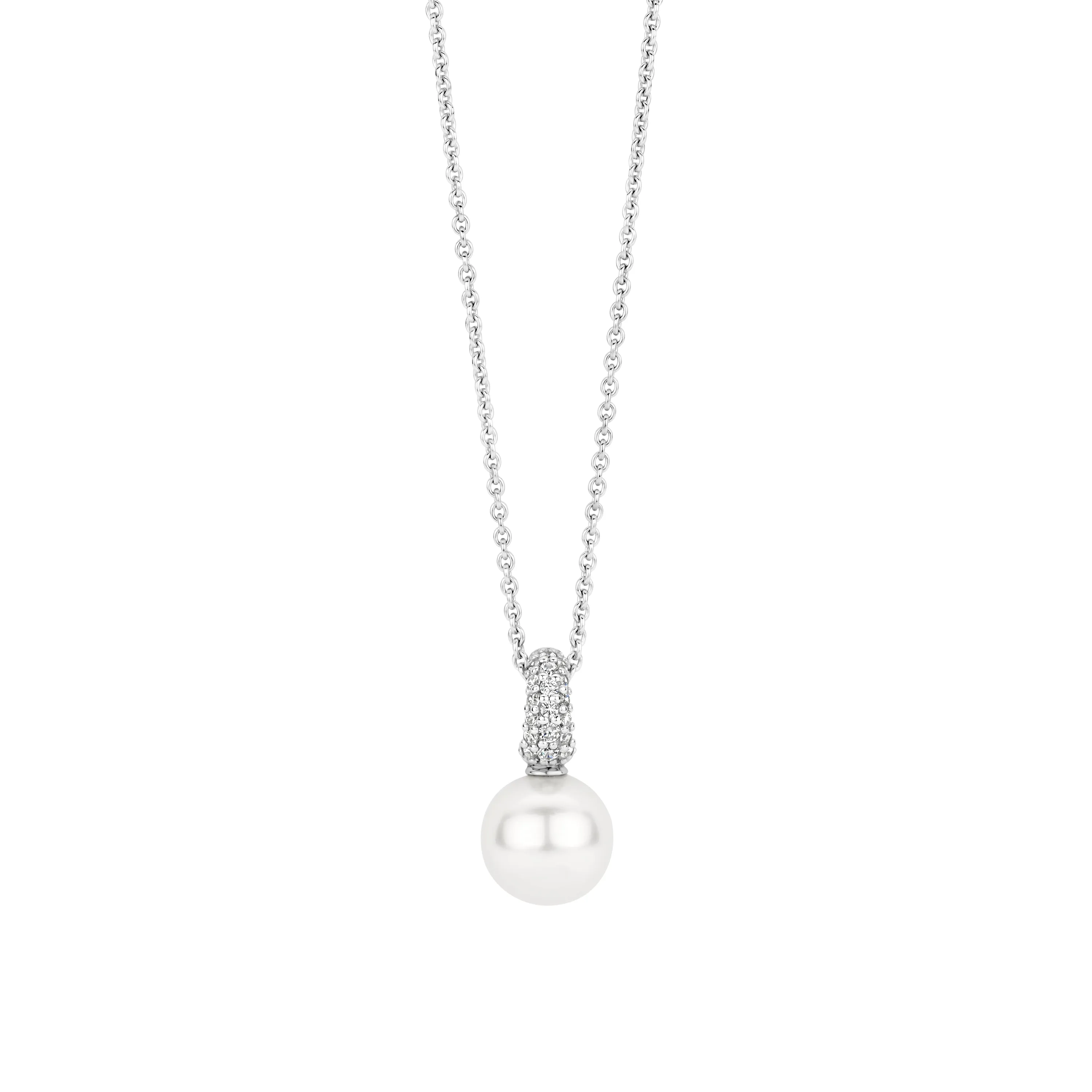 Graceful Pearl Pave Necklace