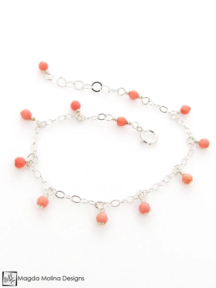 Mini Goddess (children) Tiny Pink Coral Bracelet