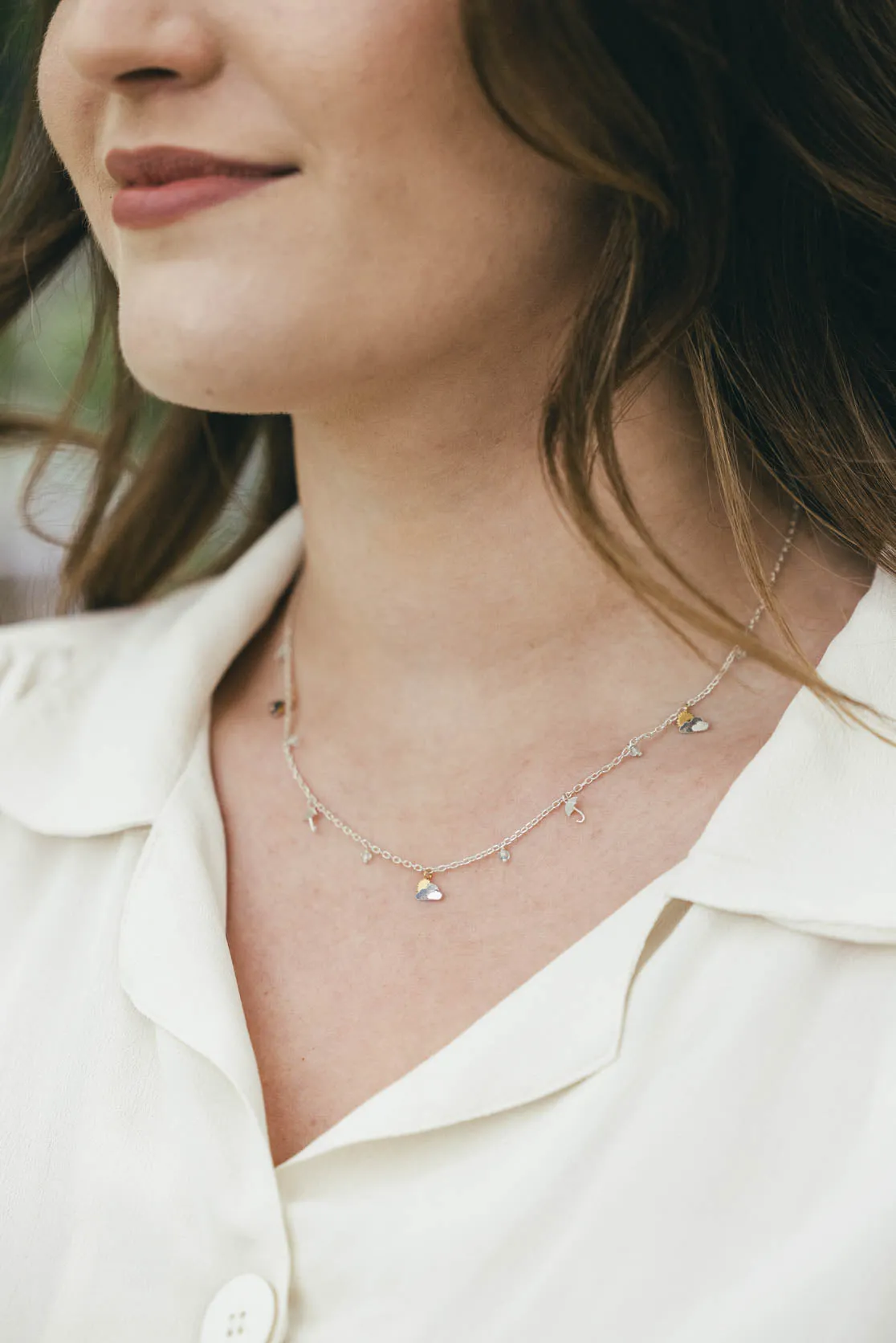 Sunshine And Showers Charm Necklace