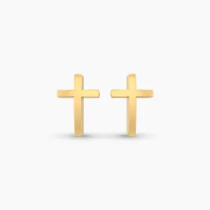 VAIRAM Golden Holy Cross Earstud